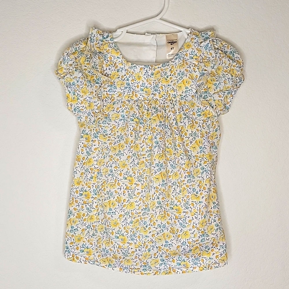 OshKosh B'gosh Cotton Floral Spring Blouse - Like New 4T